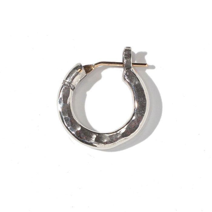 VIVIFY(ヴィヴィファイ)(ビビファイ) K18goldpost HammeredHoop Pierce（M）3mm bo...