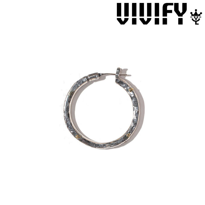 VIVIFY(BBt@C)(rrt@C)ThreeSides Hammered Hoop PierceiXLj 3mm body w/goldyI[_[Ch󒍐YzyLZszyI[_[Ch sAXzyVFP-212z