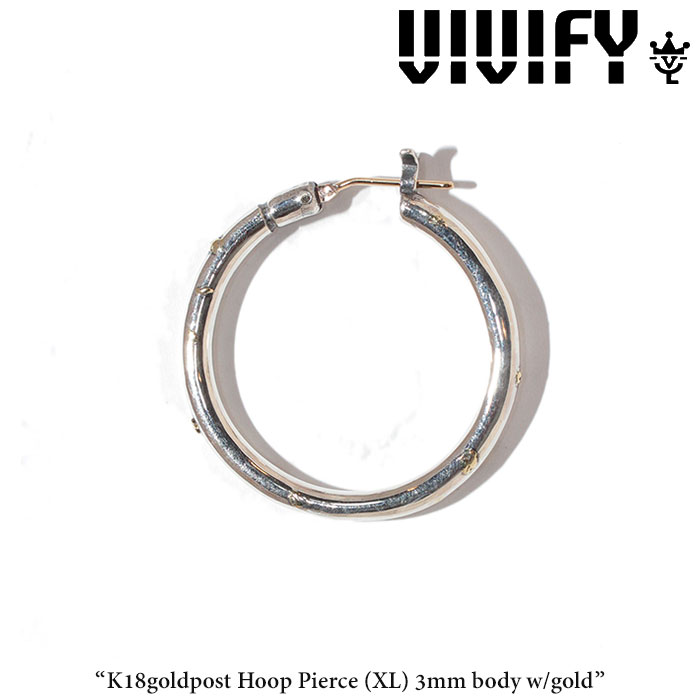 VIVIFY(BBt@C)(rrt@C)K18goldpost Hoop PierceiXLj3mm body w/goldyI[_[Ch󒍐YzyLZszyI[_[Ch sAXzyVFP-218z