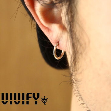 【2016 1ST COLLECTION先行予約】VIVIFY(ヴィヴィファイ）Hammered Hoop Pierce (S) w/gold【キャンセル不可】【VIVIFY(ヴィヴィファイ）ピアス】