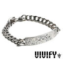VIVIFY(ヴィヴィファイ)(ビビファイ)Hallmarks ID Bracelet/ Hammered Finish【VIVIFY ブレスレット】【VFB-...