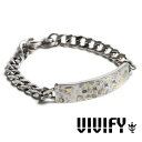 VIVIFY(ヴィヴィファイ)(ビビファイ)Hallmarks ID Bracelet/ Hammered Finish w/gold【VIVIFY ブレスレッ...