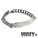 VIVIFY(ヴィヴィファイ)(ビビファイ)Back Hallmarks ID Bracelet/ Hammered Finish