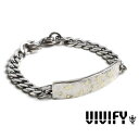VIVIFY(ヴィヴィファイ)(ビビファイ)Back Hallmarks ID Bracelet/ Hammered Finish w/gold【VIVIFY ...