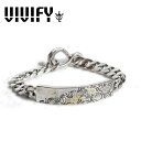 VIVIFY(ヴィヴィファイ)(ビビファイ)Arabesque Back Hallmarks ID Bracelet w/gold【VIVIFY ブレスレット】...