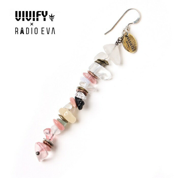VIVIFY x RADIO EVAPebble ＆ Metal Chip's Pierce ピンク（マリ）【エヴァンゲリオン 公式アクセサリ..