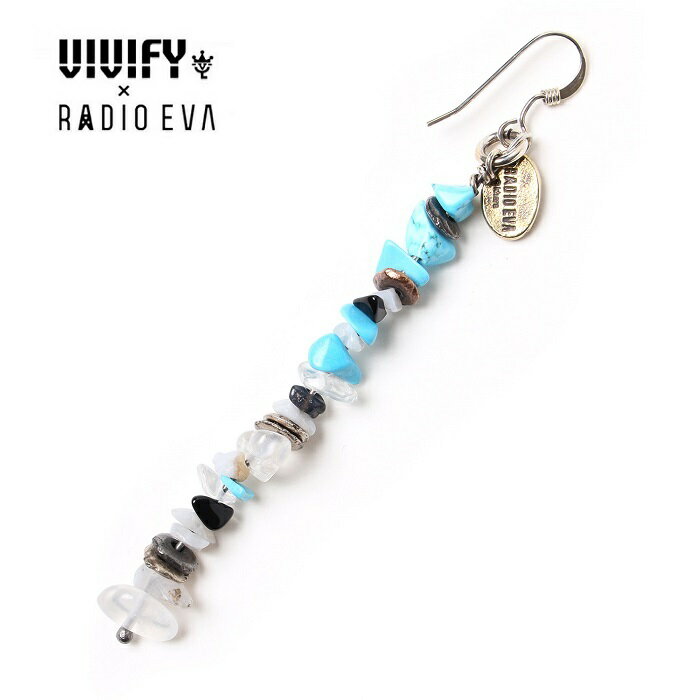 VIVIFY x RADIO EVAPebble ＆ Metal Chip's Pierce ホワイト（レイ）【エヴァンゲリオン 公式アクセサリー evangelion】【受注生産 オーダーメイド】【VRE-884】【キャンセル不可】【vivify ピアス】