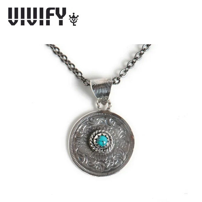Rakuten - VIVIFY(ヴィヴィファイ)(ビビファイ)Phoenix 50 Sen Coin with Stone Necklace(ターコイズ)【ネックレス】【VFN-336】【オーダーメイド ハンドメイド 受注生産】【キャンセル不可】