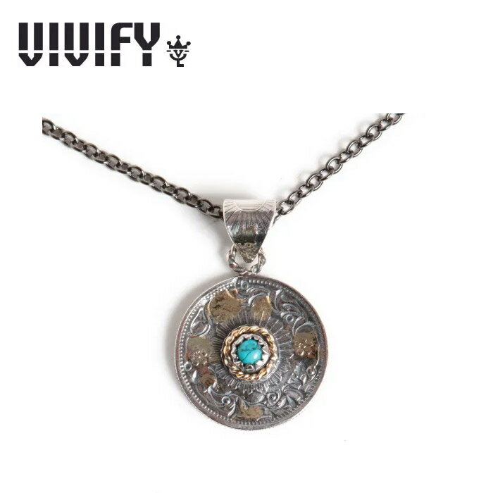 Rakuten - VIVIFY(ヴィヴィファイ)(ビビファイ)Phoenix 50 Sen Coin with Stone Necklace w/gold(ターコイズ)【ネックレス】【VFN-337】【オーダーメイド ハンドメイド 受注生産】【キャンセル不可】