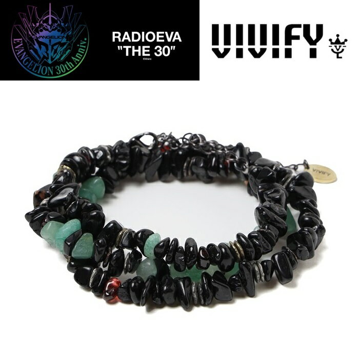 VIVIFY x RADIO EVAPebble ＆ Metal Chip's Beads Cord 【エヴァンゲリオン 公式アクセサリー evangeli..