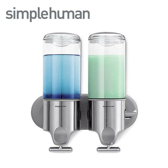 simplehuman シンプルヒューマン ウォールマウントポンプ 444ml×2 ツイン ディスペンサー BT1028