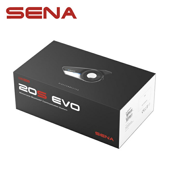 Sena 20S EVO シングル オートバイ用 Bluetooth 4.1 通信システム 先進的インターコム HDオーディオ ヘッドセット シ…