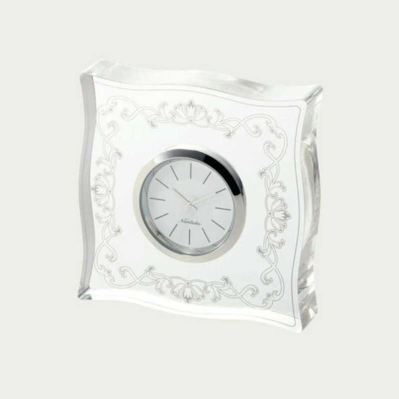 【Noritake（ノリタケ）】［メゾンコレクション］　ハンプシャープラチナ　置時計　(角型)