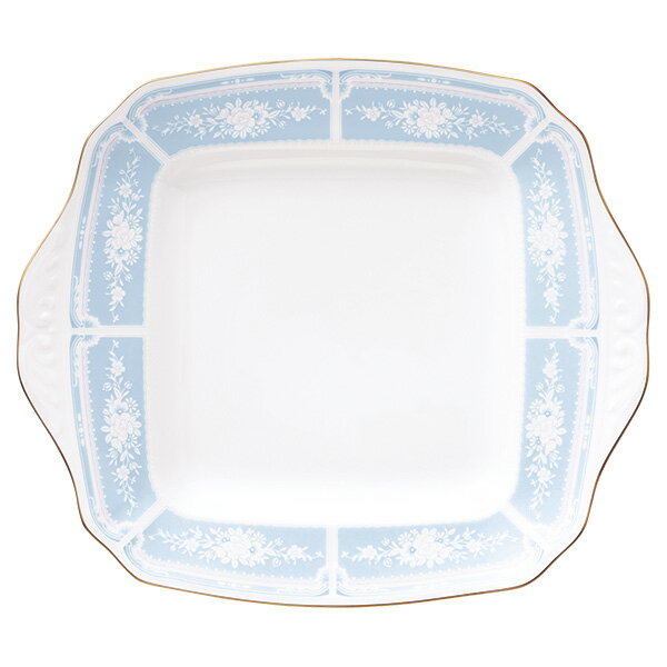 【Noritake（ノリタケ）】（レースウッドゴールド）　28.5cmスクエアプレート