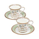 【Noritake（ノリタケ）】（ヨシノ）　アメリカン碗皿ペアセット　（グリーン）