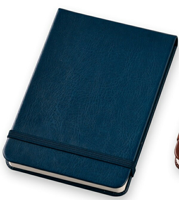 【代引不可】 ハードカバーメモ A6 (ネイビー) ST050