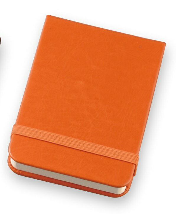 【代引不可】 ハードカバーメモ A7 (オレンジ) ST051