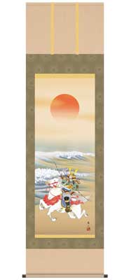 掛け軸（端午の節句） 大成武者（尺五）／榎本東山