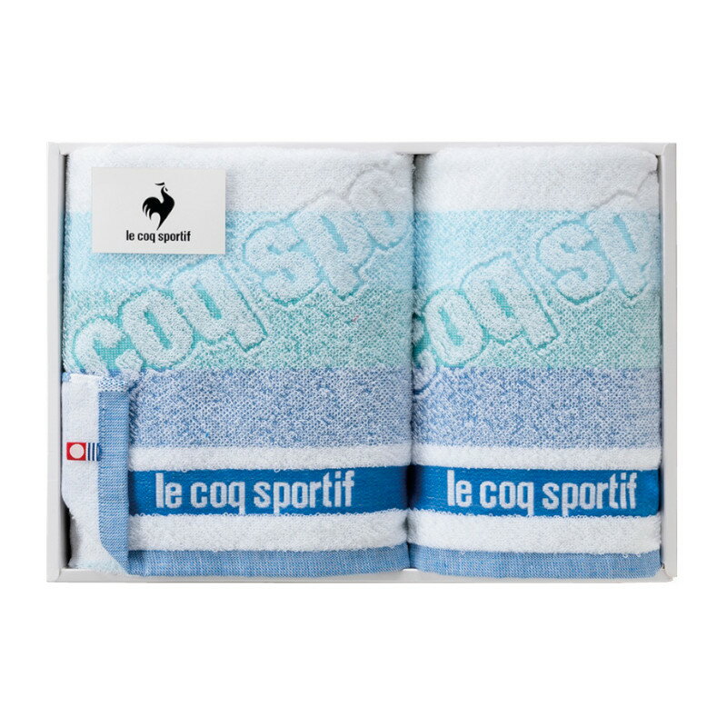 le coq sportive ルコック ビッグロゴ スポーツタオル＆フェイスタオル ブルー B9089-065