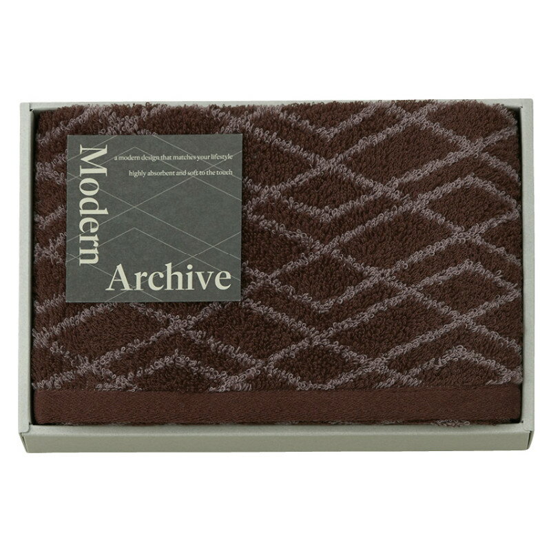 Modern Archive フェイスタオル (ブラウン) B1039-605