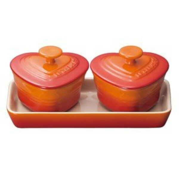 ルクルーゼ ラムカン 【LE CREUSET（ル・クルーゼ）】　ルクルーゼ プチラムカンダムールセット (オレンジ)