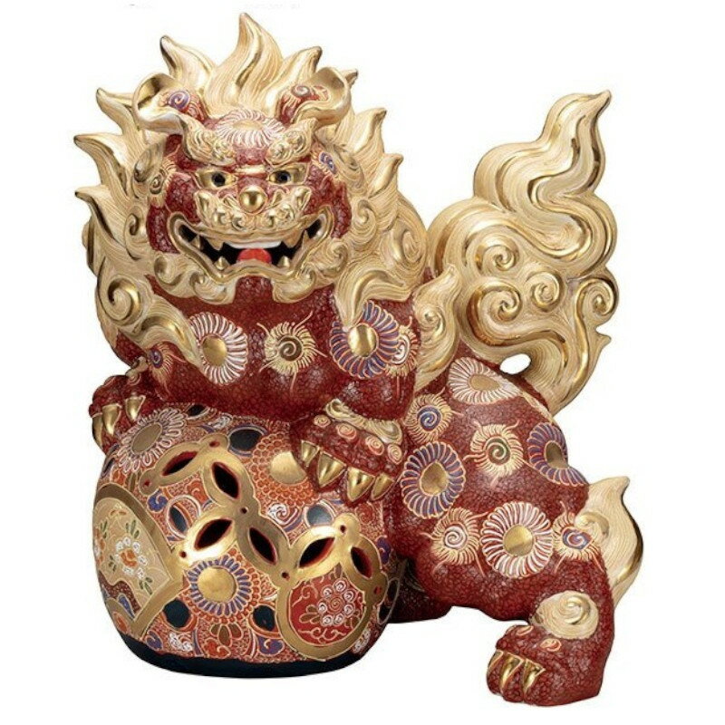 【代引不可】　　【九谷焼】 【獅子】　15号獅子・盛　　K8-1675