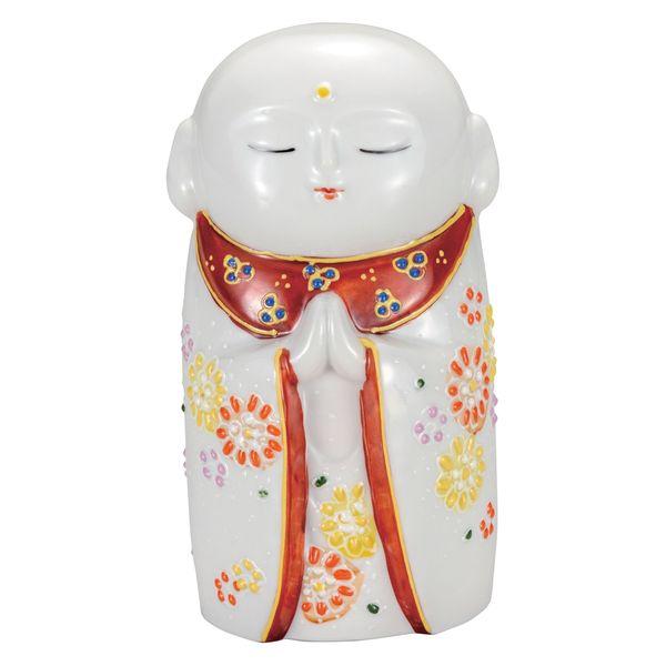 【代引不可】　　【九谷焼】　4．5号お地蔵様・花ちらし　　K9-1717