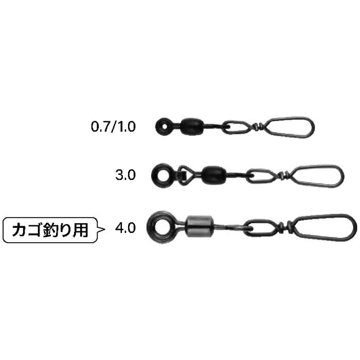 PLSM SiCラインスベル 1個入り リング内径0.7mm〜2.2mm パワータイプ ラウンド型スナップ フィッシングウェポン PLSMSR0.7 PLSMSR1.0 PLSMSR3.0 PLSMSR4.0 ウキフカセ釣り カゴ釣り 海上釣堀 カン付きウキ 棒ウキ 富士工業 Fuji フジ 釣り スナップ フィッシング