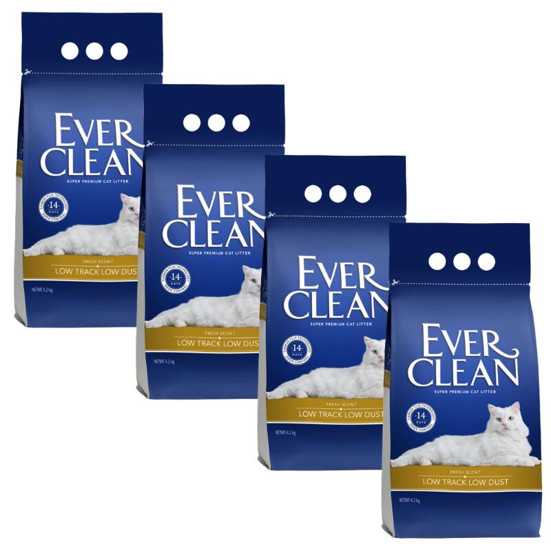 Rakuten - 【4袋セット】エバークリーン・飛び散りにくい猫砂（芳香タイプ） 4.2kg×4袋［5060412219563／猫砂／ネコ砂／ベントナイト／香り／消臭］