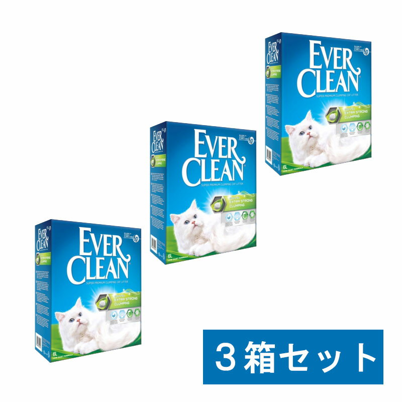 エバークリーン 芳香 6L×3箱セット［4959283036137／ネコ砂／猫砂／ベントナイト／香り／消臭］