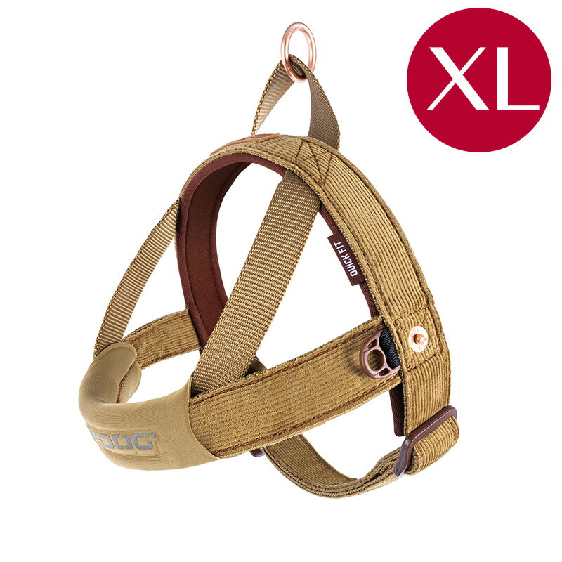 EZYDOG クイックハーネス コーデュロイ XL［4959283058191／胴輪／イージードッグ／おしゃれ／オシャレ／散歩／ペット／犬／オーストラリア／大型犬／キャンプ／アウトドア］