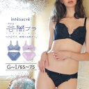 【30%OFF】アンテシュクレ intesucre ナイス谷間ブラ ブラセット 脇高ブラ GHIカップ アンダー 65/70/75cm IBT344S(4)