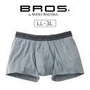 【25%OFF】ワコール ブロス BROS オーガニック綿混ボクサー ボクサーパンツ メンズ 前閉じ ノーマル ノーマル丈 全4色 LL・3L GT3210