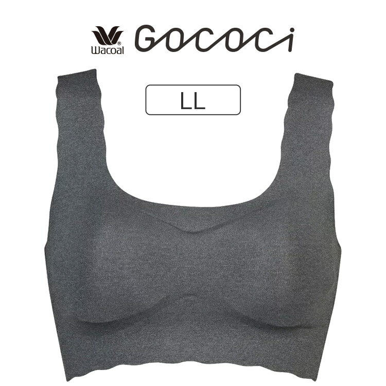 【25％OFF】ワコール GOCOCi ベンベルグ パッド入りハーフトップ 全5色 LL CGG540