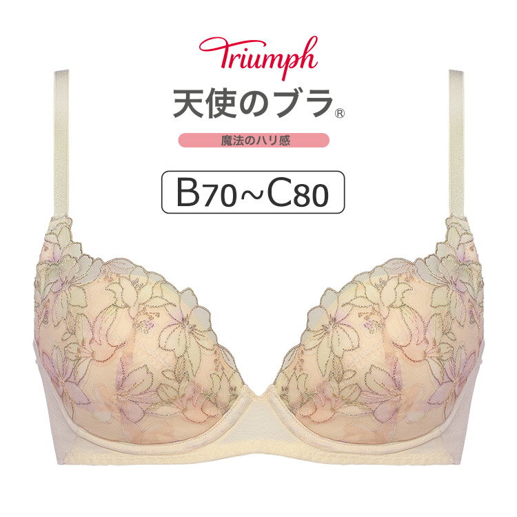 【15％OFF】トリンプ 天使のブラ 魔法のハリ感 TR596シリーズ ブラジャー単品 BCカップ アンダー65/70/75/80cm TR596WHU