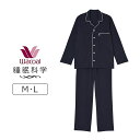 【20%OFF】ワコール 睡眠科学 パジャマ 上下セット メンズ 天綿 綿100% 通気性 10分丈 10分袖 M/L YGX526