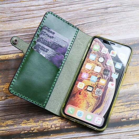 本革 レザー 手縫い 名入れ 刻印 アイフォン全機種対応 スマホケース ポケット付き full grain Leather iPhone 13 mini iPhone 13 Pro iPhone 13 Pro Max iPhone SE3 iPhone 12 Galaxy SC-51B/SCG09 Pixel 6