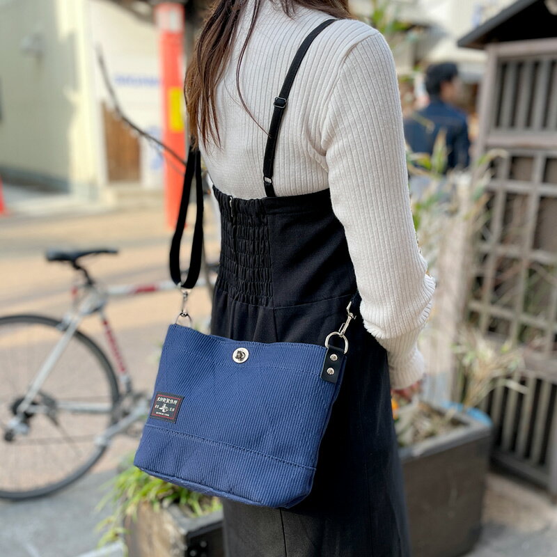 刺し子織コンビショルダー(ミニ)/紺の紹介画像2