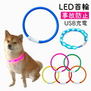 【犬 光る首輪 6色 】充電式 LEDライト 点灯 首輪 USB充電式 LED光る首輪 首輪 散歩 ワンちゃんの安全対策 暗い 夜道 お散歩 事故防止 交通安全...