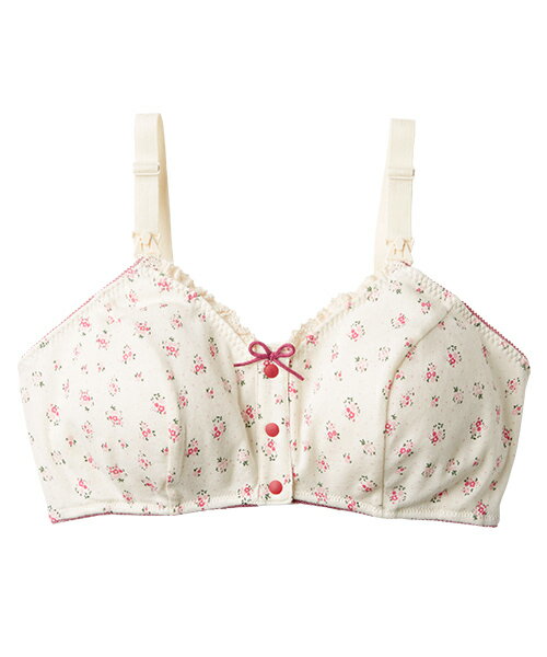 【ポイント10倍★12/11 01:59迄】犬印本舗 マタニティ 授乳ブラ ノンワイヤー 前開き 綿 100% ハーフトップ M L LL 70 75 | 授乳 産前産後 入院 出産準備 妊婦 インナー マタニティー コットン マタニティブラジャー 授乳ブラジャー マタニティブラ 3