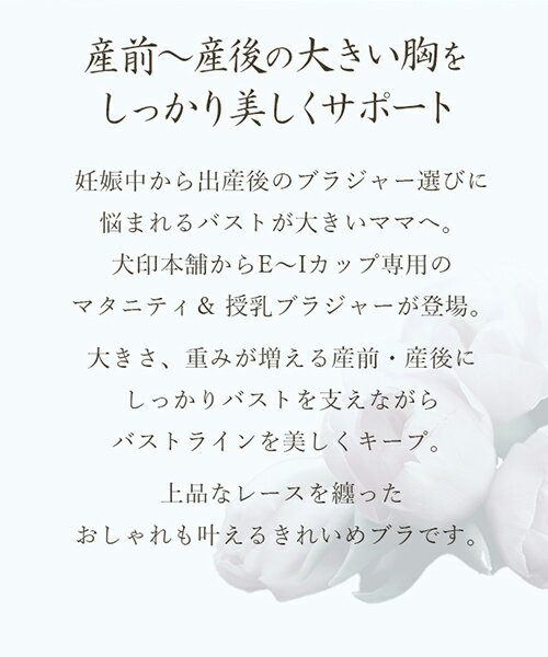 犬印本舗 大きい胸用 ストレッチカップ ワイヤー授乳ブラ（ E F G H I ）| マタニティブラジャー 授乳ブラジャー ストラップオープン 前開き レース 大きいカップ マタニティ 下着 妊娠 授乳 おしゃれ 締め付けない ブラジャー マタニティブラ 大きいサイズ インナー 2