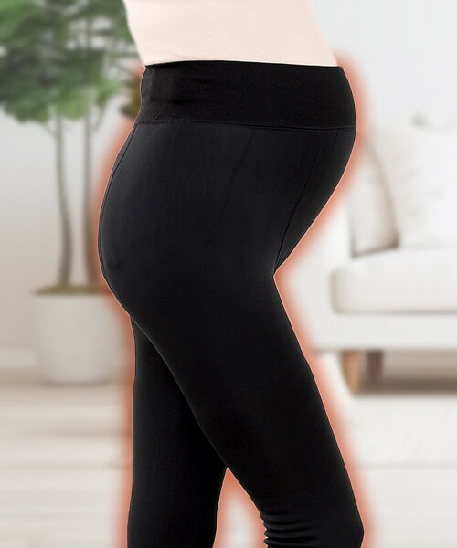 【ポイント10倍★11/27 01:59迄】犬印本舗 マタニティ 毛布みたいにあたたかい 裏起毛 レギンス 10分丈 320デニール相当 | あったか マタニティー 産前 産後 妊婦 ストレッチ 伸びる 防寒 暖かい 厚手 ルームウェア 部屋着 パンツ スパッツ レギンス 2