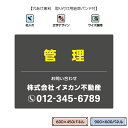 不動産 管理 看板 おしゃれ W900×H600mm W600×H450mm 管理物件 管理看板 管理地 管理会社向け 入居者募集 契約者募集 募集看板 空き家...