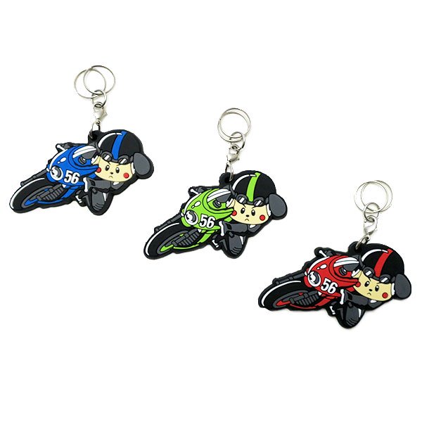 キャラクター キーホルダー チャーム ストラップ 犬 かっこいい ラバーキーホルダー マスコット ラバキー バイク レーシング イヌメンZ イラスト コラボ バイカー ライダー かわいい おしゃれ イヌ ポップコレクション ポプコレ