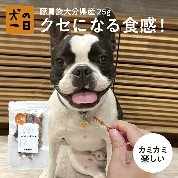 犬 おやつ 無添加 国産 無添加 国産 豚胃袋 大分県産 25g 最高品質 無薬飼料 アレルギー 犬のおやつ 犬用おやつ 無着色 パピー シニア 子犬 成犬 老犬 小型犬 大型犬 ペット 犬の一日 inunoichinichi