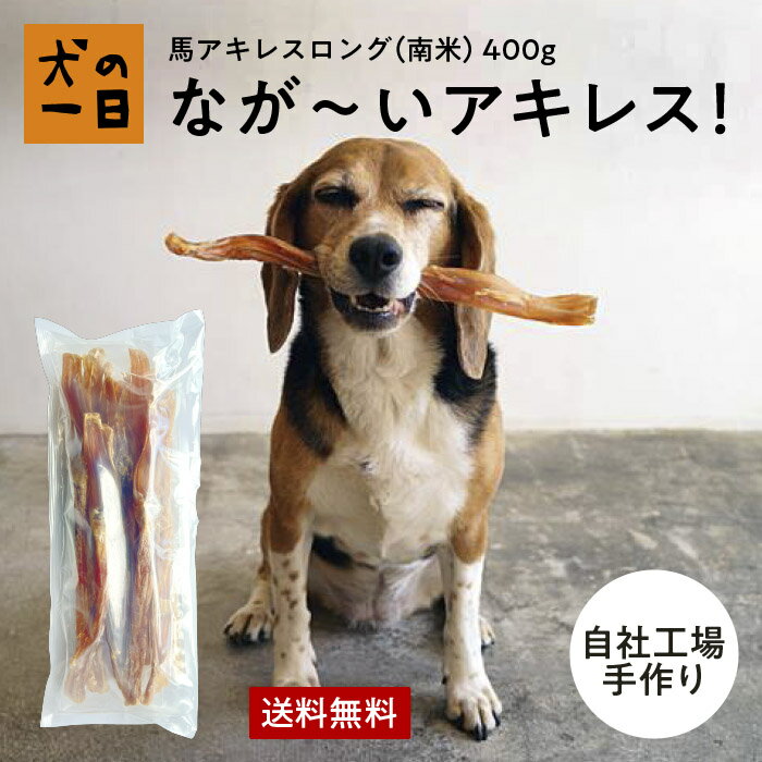 ★送料無料 馬アキレスロング400g 犬 おやつ 無添加 犬の一日 手作り 犬おやつ 出来たて 大型犬 硬い 歯みがきガム 歯みがき 歯磨き デンタルケア ガム おうち時間 ペット ペット用品