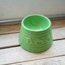 BAUER POTTERY バウアーポッタリー RINGWAREDOGBOWL S パロットグリーン 発色がとてもキレイなドッグボウルです。陶器なので衛生面も安...