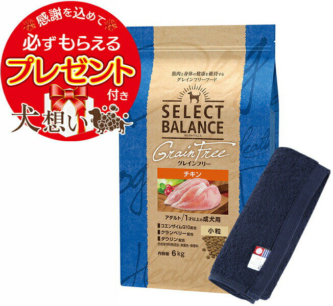 【あす楽】【送料無料】セレクトバランス グレインフリー アダルトチキン 小粒 6kg【犬想いオリジナル..