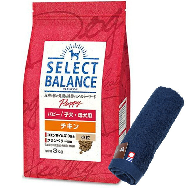 【送料無料】セレクトバランス パピー チキン 小粒 子犬・母犬用 3kg【犬想いオリジナル今治ハンドタオ..