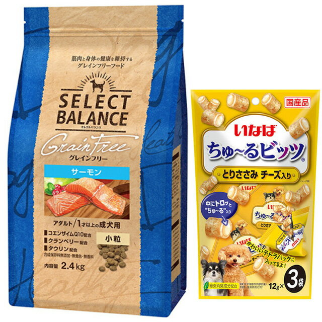 【あす楽】【送料無料】セレクトバランス グレインフリー アダルトサーモン 小粒 2.4kg【犬想いオリジナルチュール付セット】